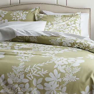 Marimekko Kukkula Green Duvet Covers and Pillow Shams