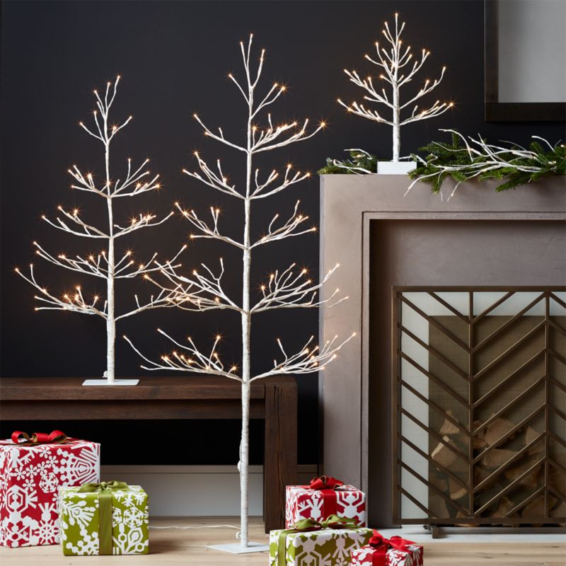 LED Birch Trees Crate and Barrel