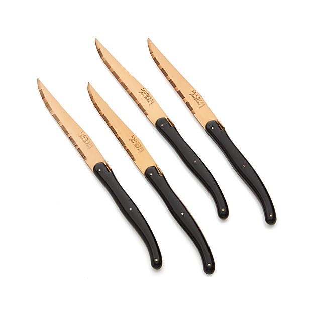 Laguiole ® Copper Steak Knives Set of Four Crate and Barrel