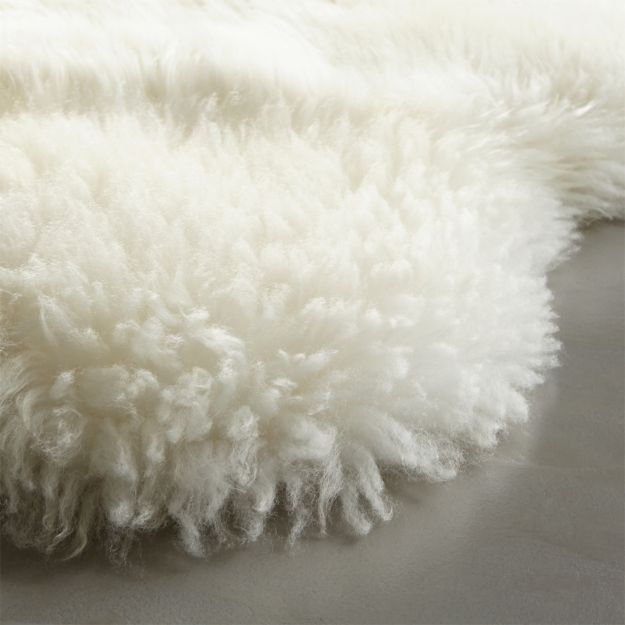 Sheepskin Throw Blanket in Throws + Reviews Crate and Barrel