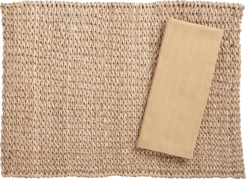 Lanai Placemat and Lustre Gold Napkin
