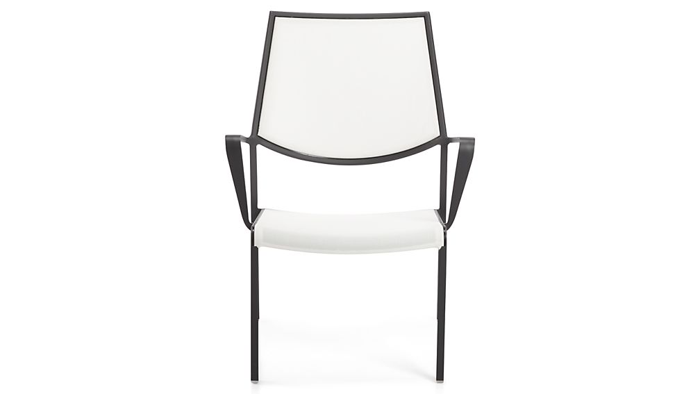 Largo White Mesh Lounge Chair Crate and Barrel