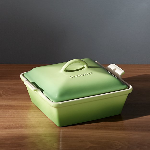 Le Creuset ® Heritage Covered Square Palm Baking Dish Crate and Barrel