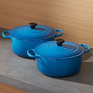 Le Creuset ® Signature Round Marseille Blue French Ovens with Lid
