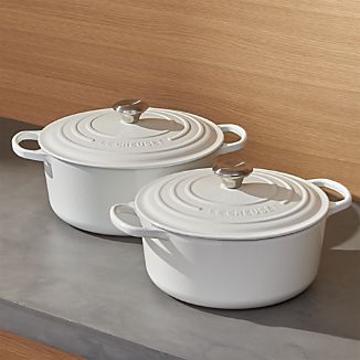 Le Creuset ® Signature Round White French Ovens