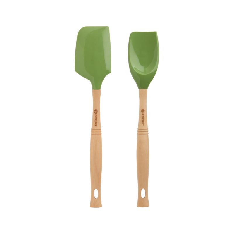 Le Creuset® Green Large Spatula and Spoon Spatula