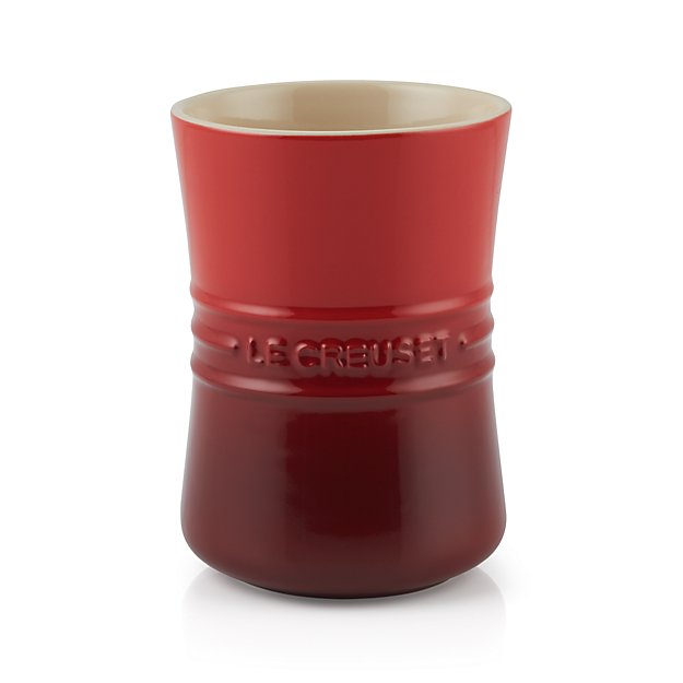 Le Creuset ® 1 Qt. Cerise Red Utensil Holder Crate and Barrel