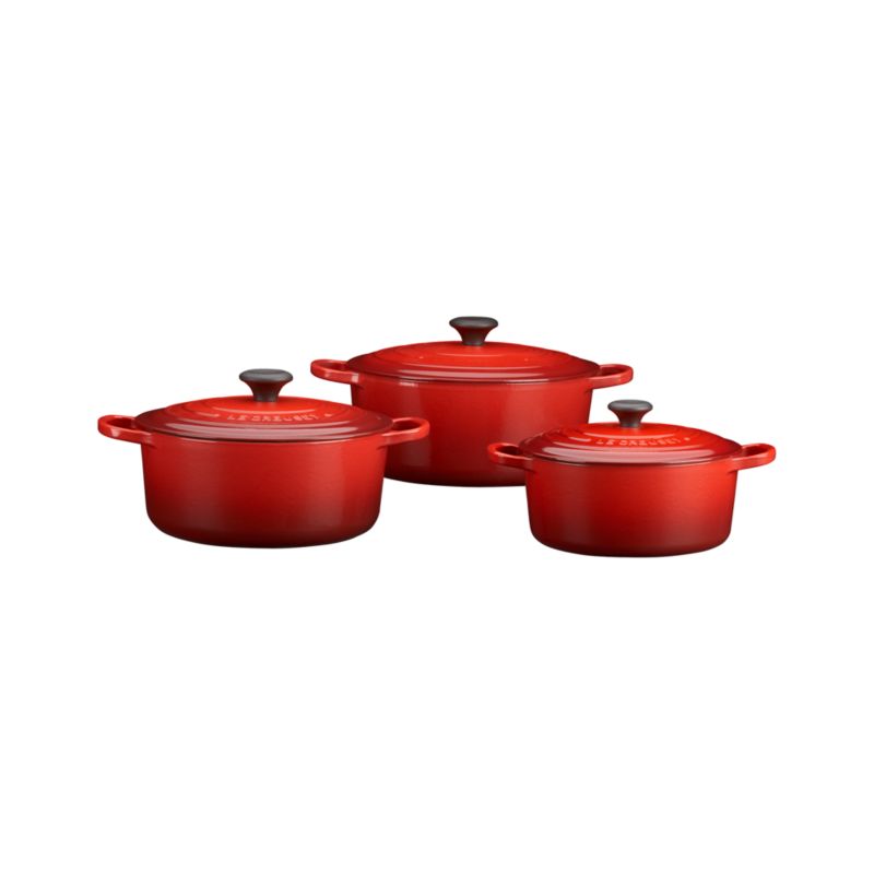 Le Creuset® Round Cherry French Ovens with Lids