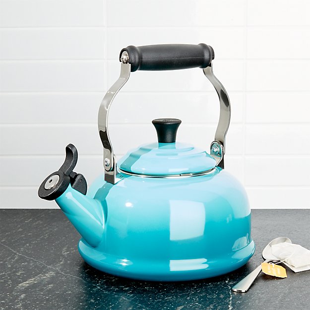 Le Creuset ® Classic Caribbean Blue Kettle Crate and Barrel