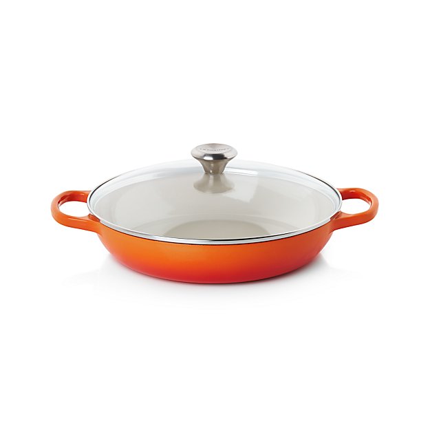 Le Creuset ® Glass Covered 3.5 qt. Flame Buffet Casserole Dish Crate