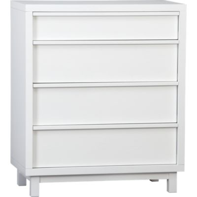 Ledge White Four-Drawer Chest