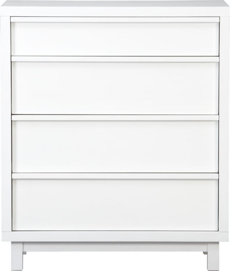 Ledge White Four-Drawer Chest