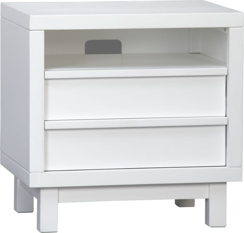 Ledge White Nightstand