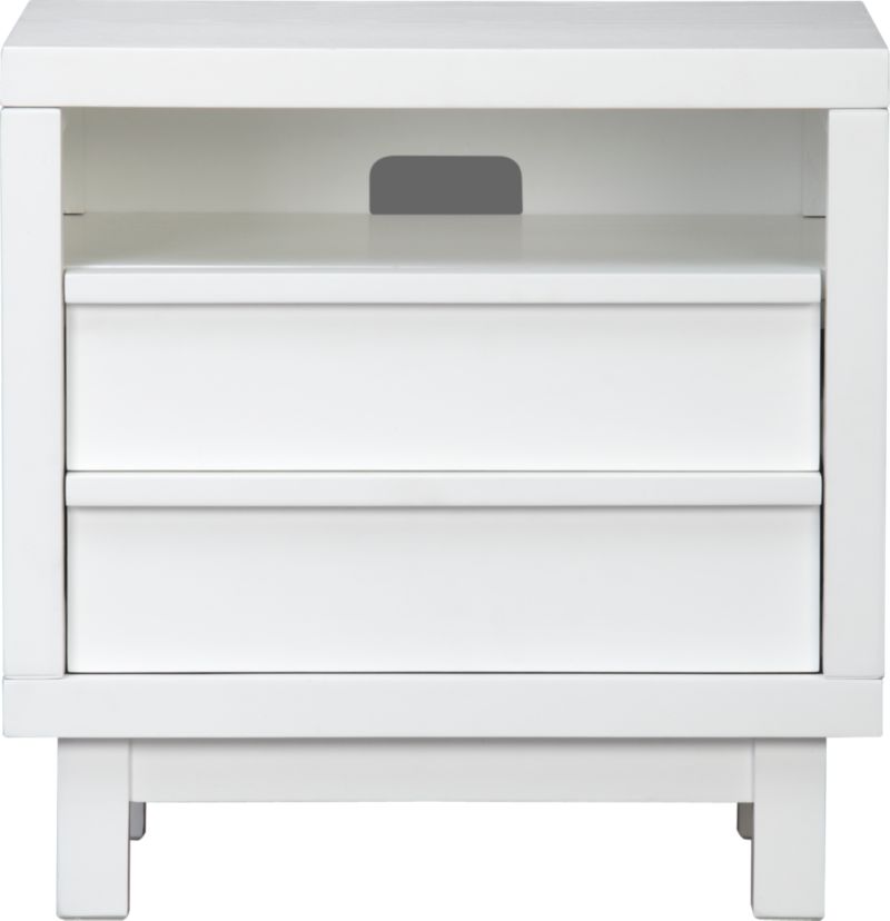 Ledge White Nightstand