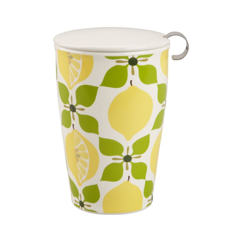 Lemon Double Wall Tea Infuser Cup