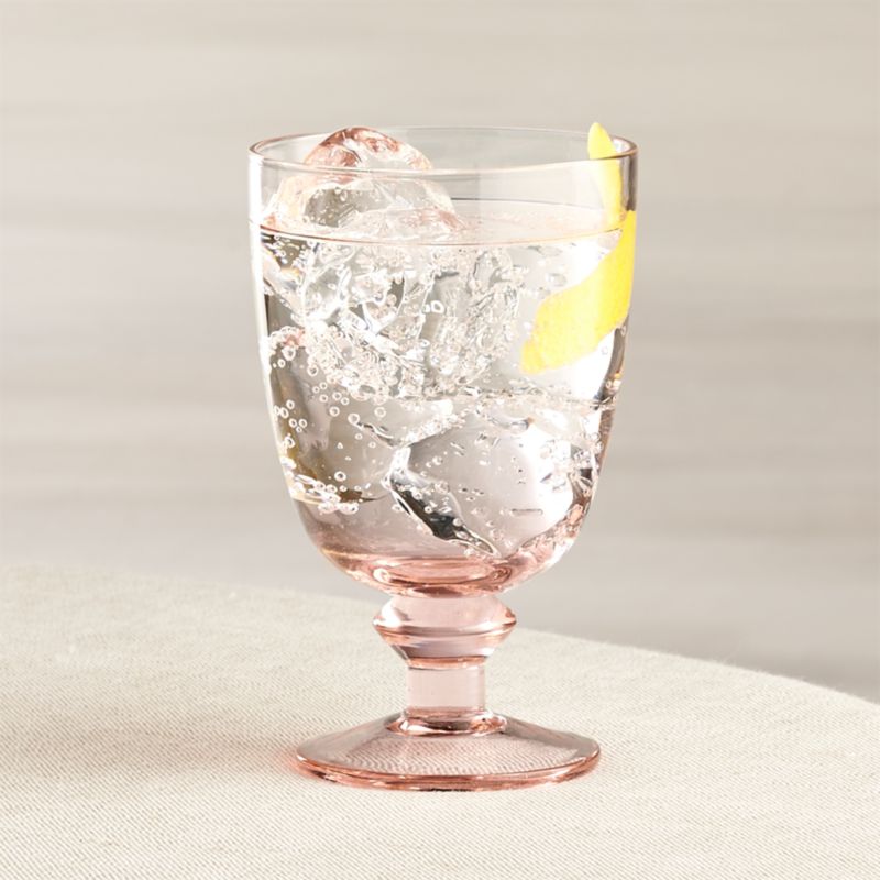 Lily Pink Wine Glass Crate and Barrel