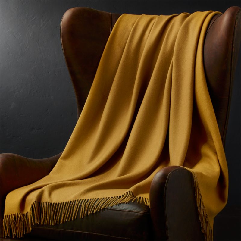Gold Alpaca Throw Blanket Crate and Barrel
