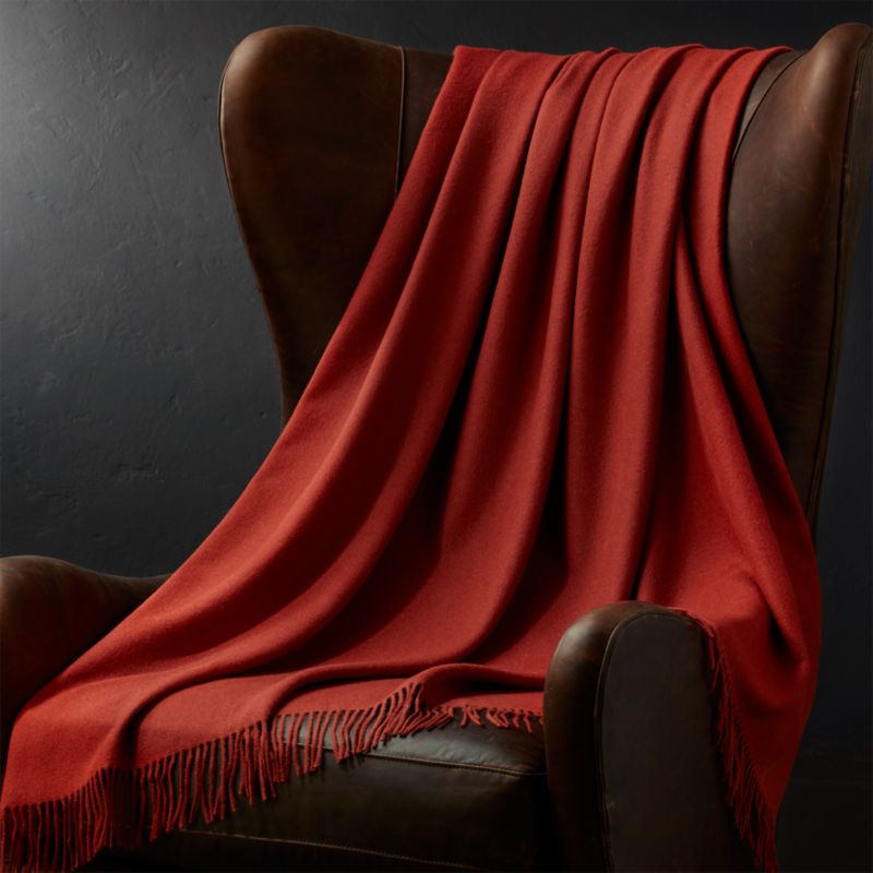 Red Alpaca Throw Blanket Crate and Barrel