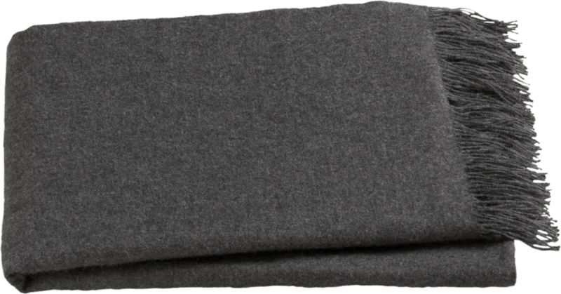 Lima Alpaca Charcoal Throw 50x70