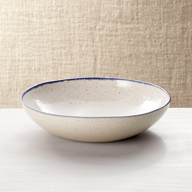 Lina Blue Stripe Pasta/Soup Bowl Crate and Barrel