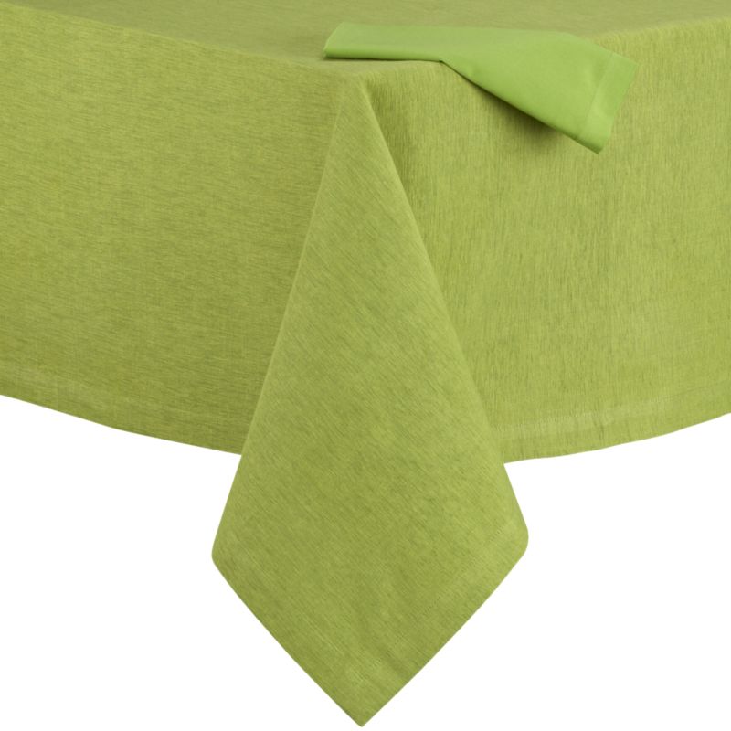 Linden Asparagus Tablecloth and Cotton Asparagus Napkin