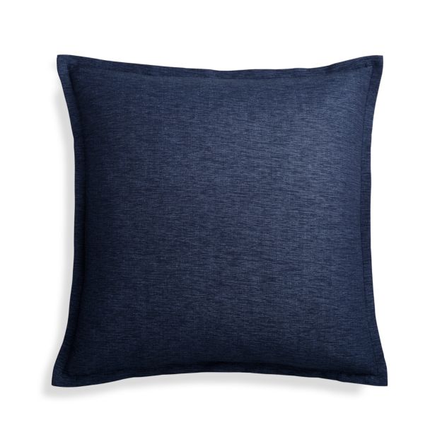 Linden Cobalt 23" Pillow Cover + Reviews Crate and Barrel