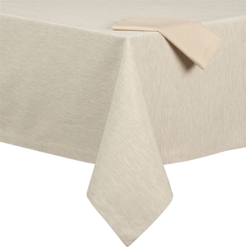 Linden Ecru Tablecloth and Cotton Ecru Napkin