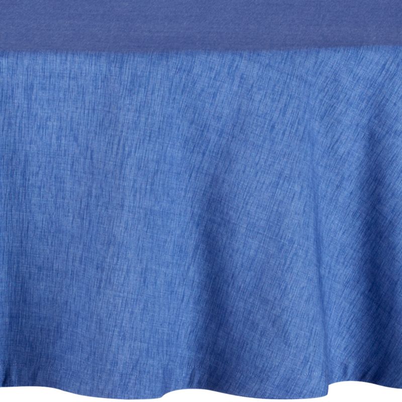 Linden Marine Blue 90" Round Tablecloth