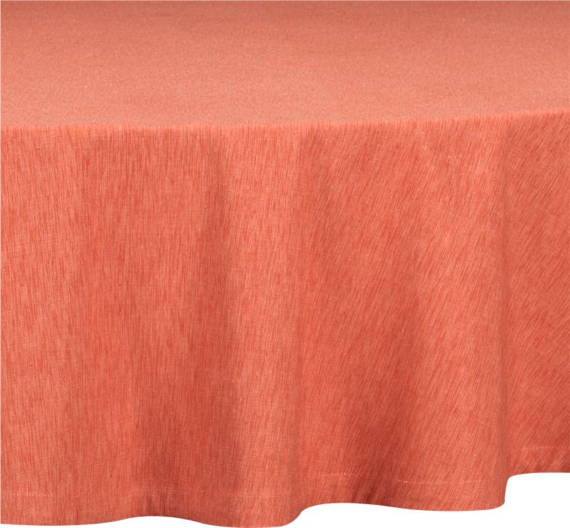 Linden Nectarine 90" Round Tablecloth