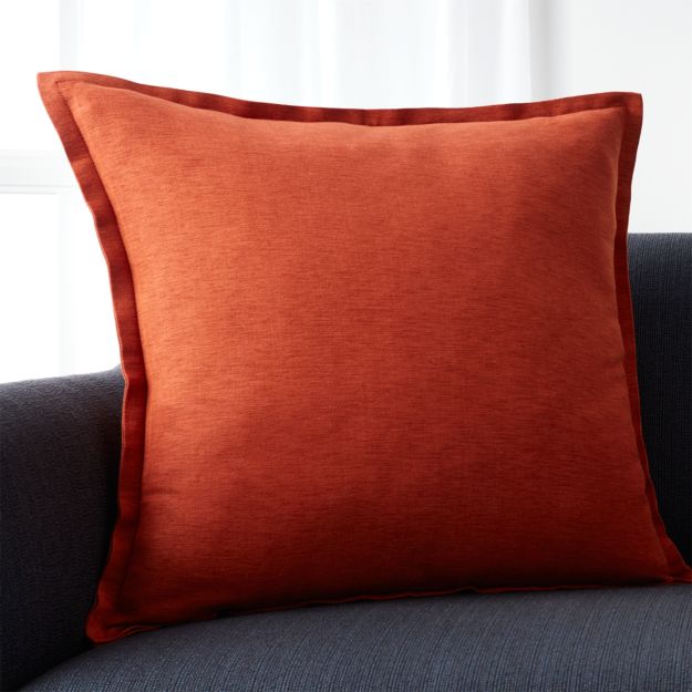 Linden Copper Orange 23" Pillow with FeatherDown Insert + Reviews