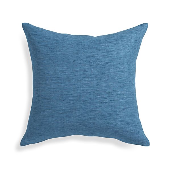 Linden Indigo Blue 18" Pillow with FeatherDown Insert in Decorative
