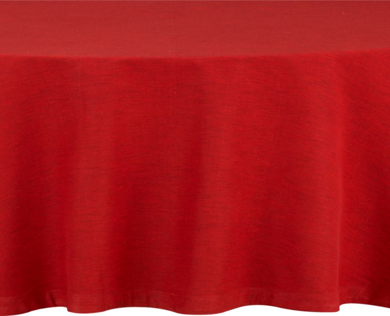 Linden 90" Round Ruby Tablecloth
