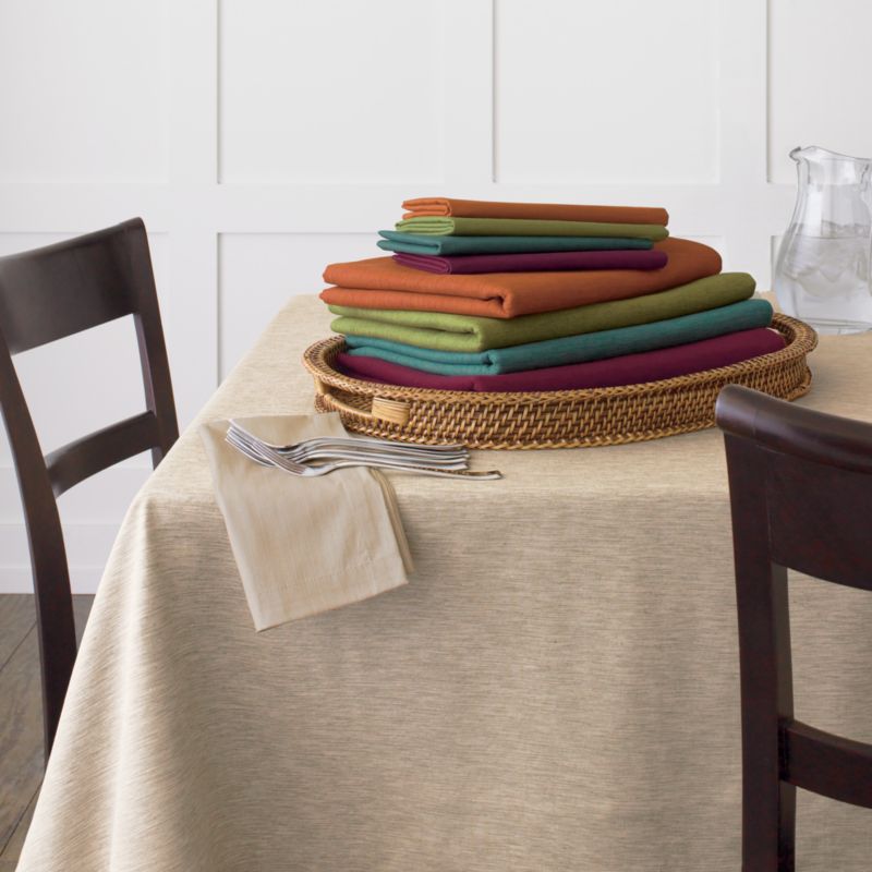 Linden Neutral Tablecloth/Napkin