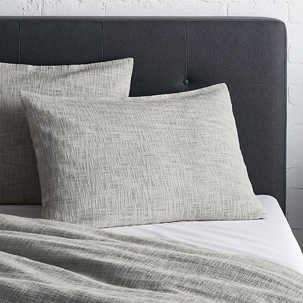Lindstrom Grey Standard Sham Crate and Barrel