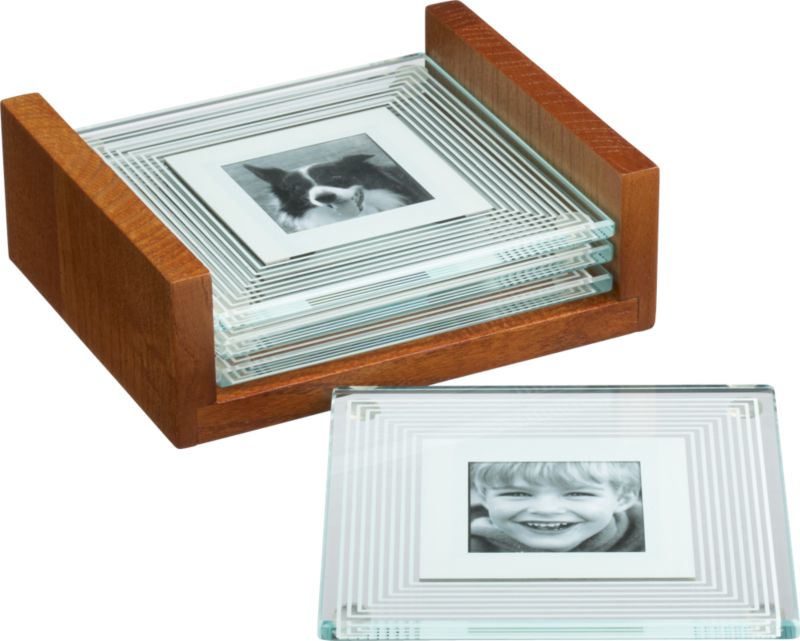5-Piece Linea Photo Coaster Set