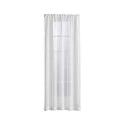 White Linen Sheer 100x96 Curtain Panel