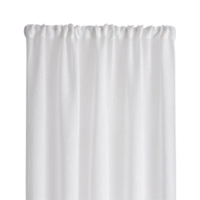 White Linen Sheer 52x84 Curtain Panel
