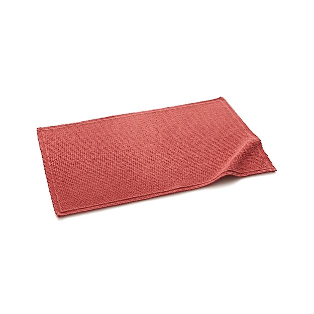 Liso Coral Bath Rug Crate and Barrel
