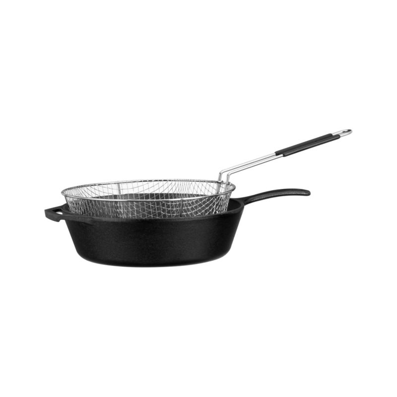 Lodge® Cast Iron Deep Skillet and Deep Fry Basket