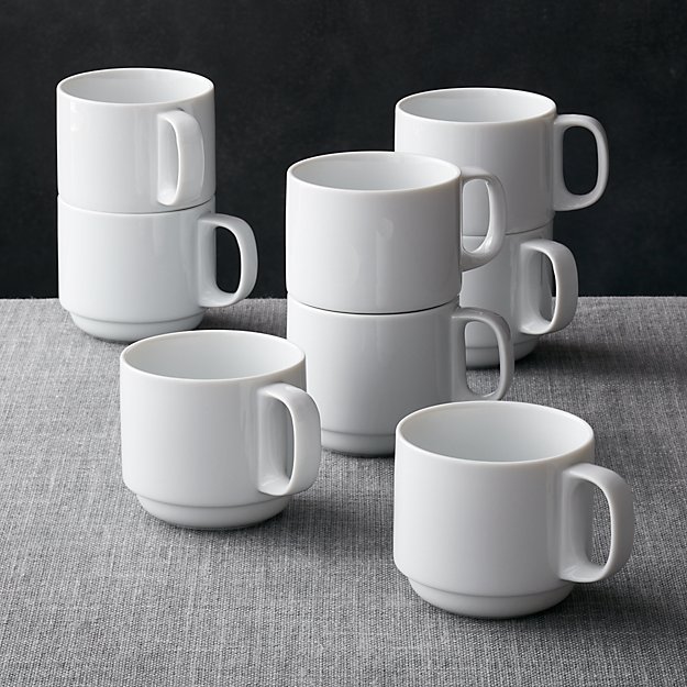 Set Of 8 Logan Stacking Mugs | Crate And Barrel