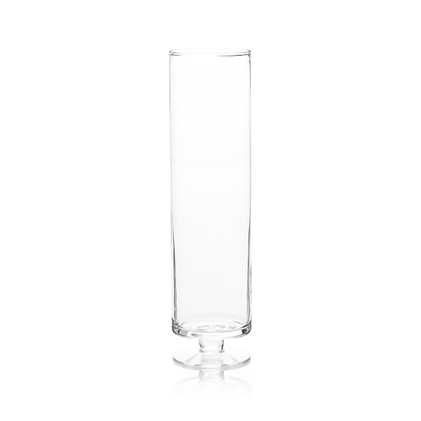 London Narrow Tall Glass Hurricane Candle Holder Crate and Barrel
