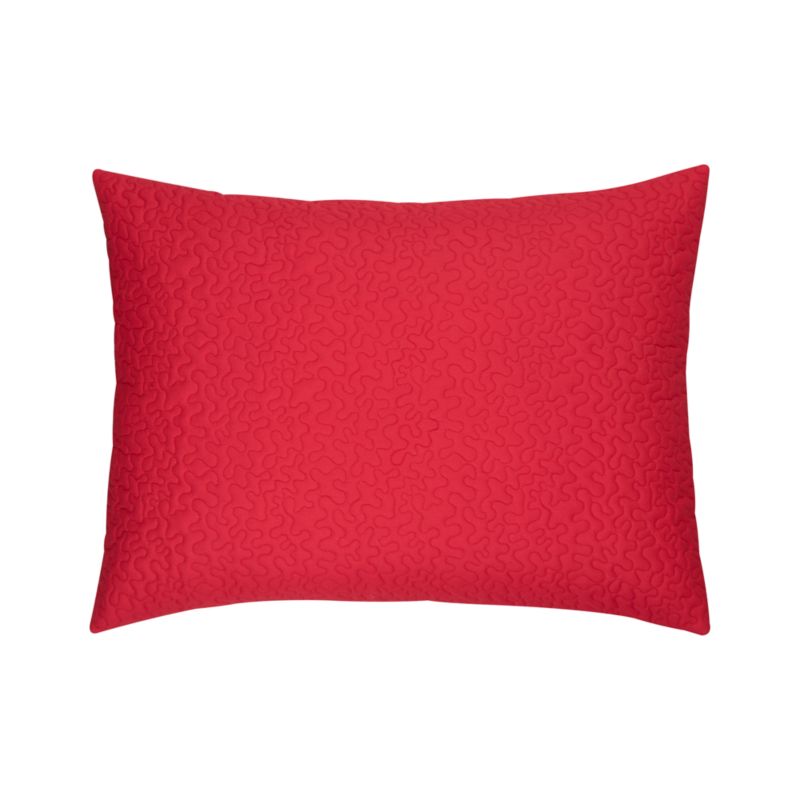 Loren Red Standard Sham