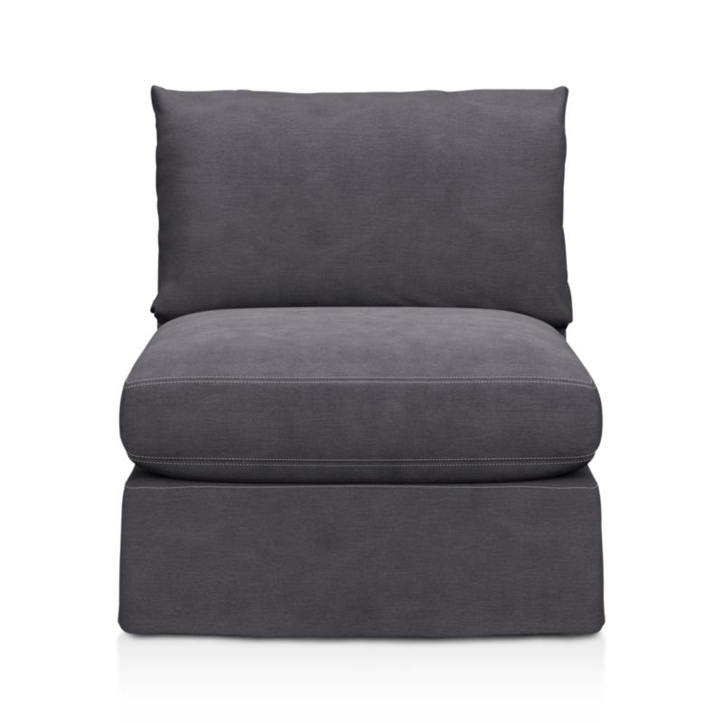Lounge Slipcovered 32" Sectional Armless Chair