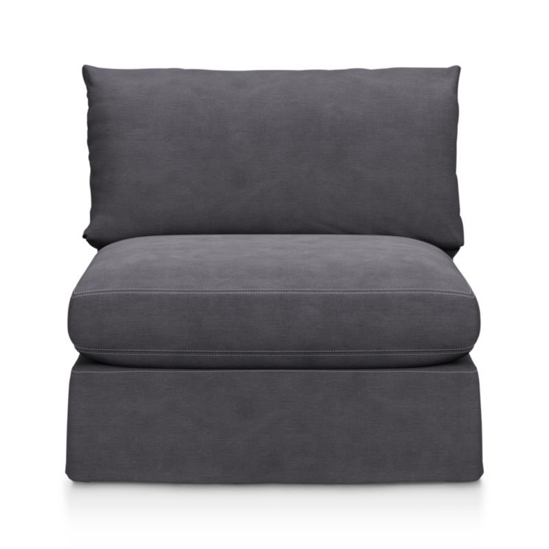 Lounge Slipcovered 37" Sectional Armless Chair