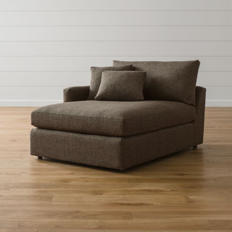 Lounge II Left Arm Chaise Lounge Taft Truffle Crate and Barrel