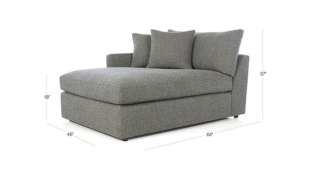 Lounge II Left Arm Chaise Lounge Taft Steel Crate and Barrel