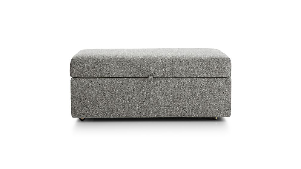 Lounge II Storage Ottoman with Tray Taft Steel Crate and Barrel