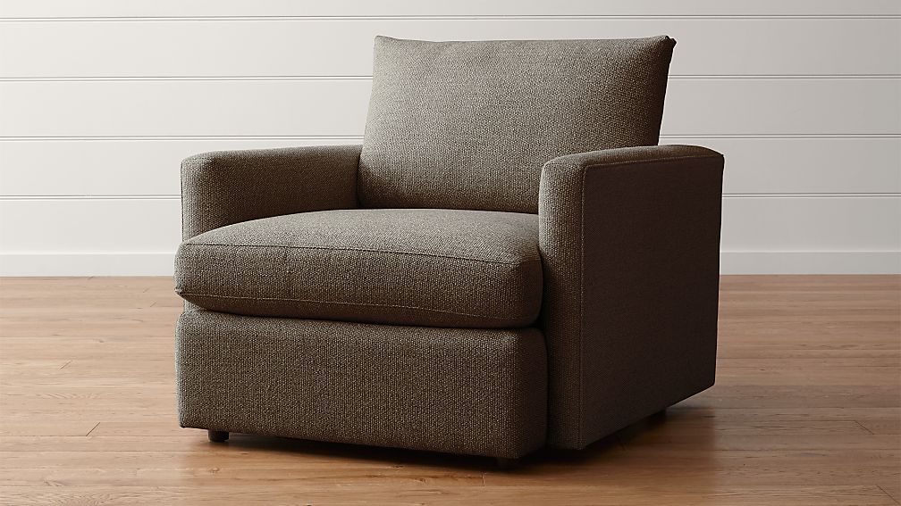 Lounge II Petite Chair Taft Cement Crate and Barrel