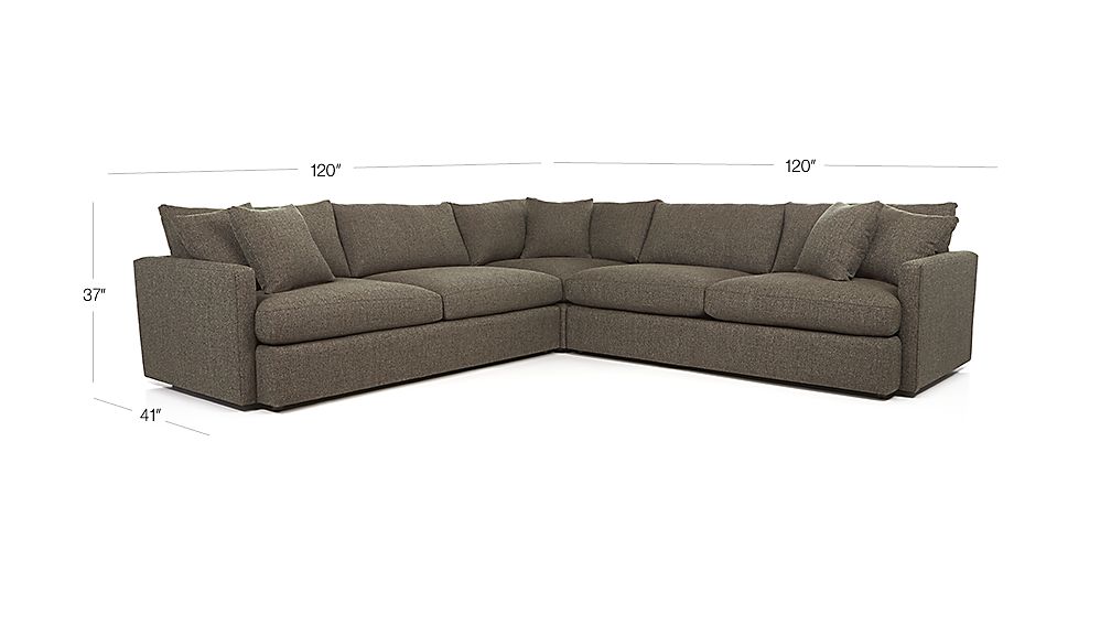 Lounge II Petite 3Piece Sectional Sofa Crate and Barrel