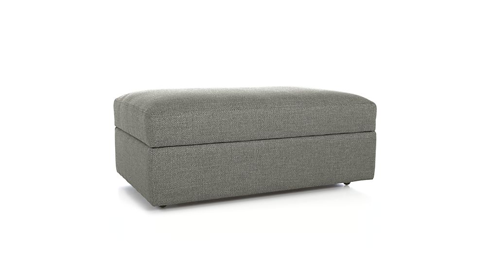 Lounge II Storage Ottoman with Casters Taft Steel Crate and Barrel